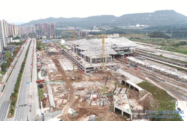 漢巴南鐵路巴中東站已現雛形